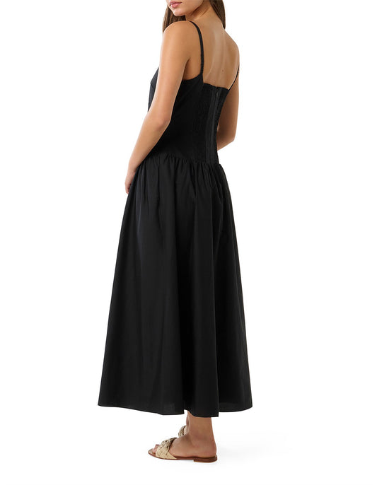 Cotton Square Neck Dress with Pockets