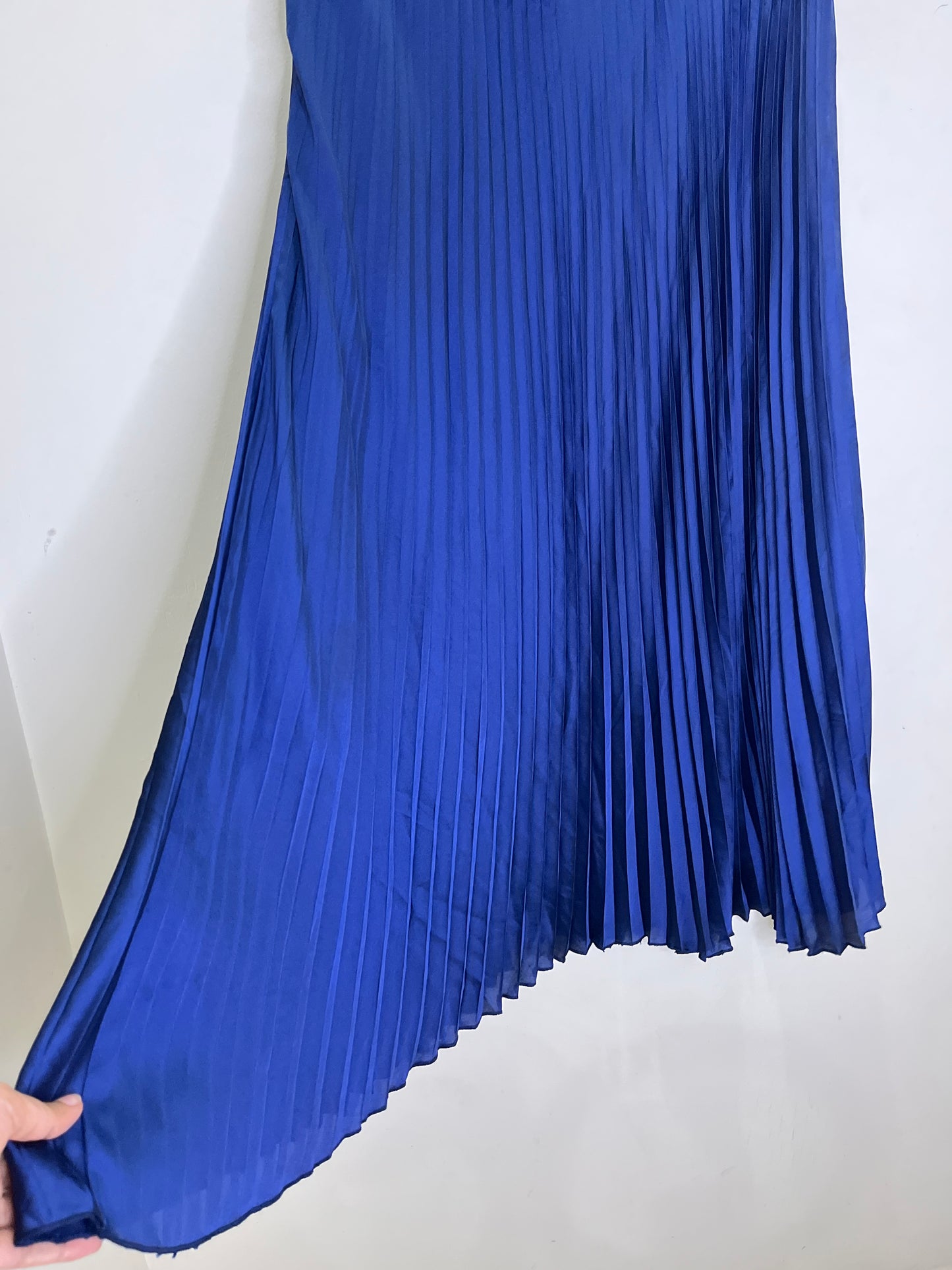 Blue Pleated Skirt