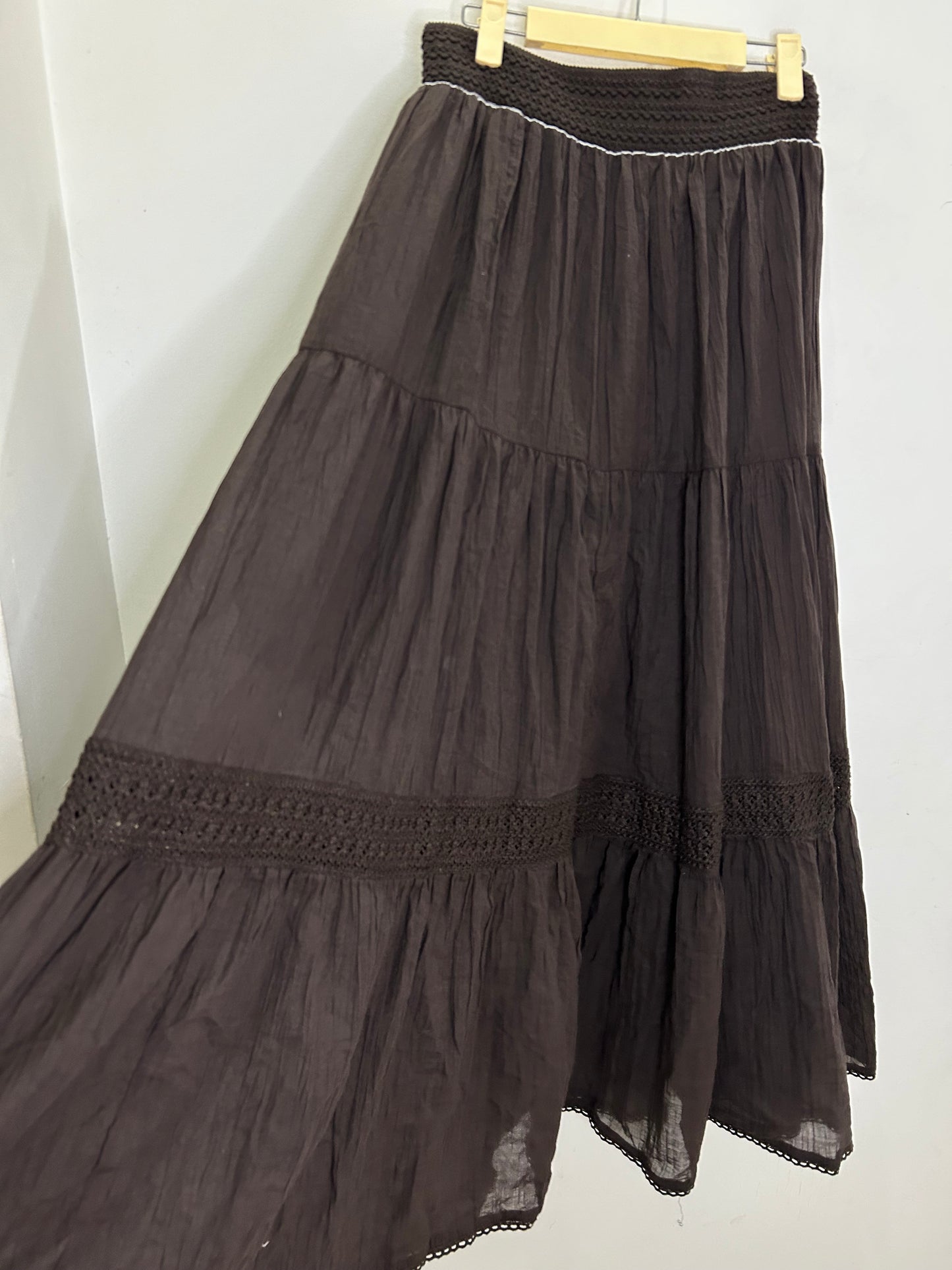 Brown Cotton Skirt