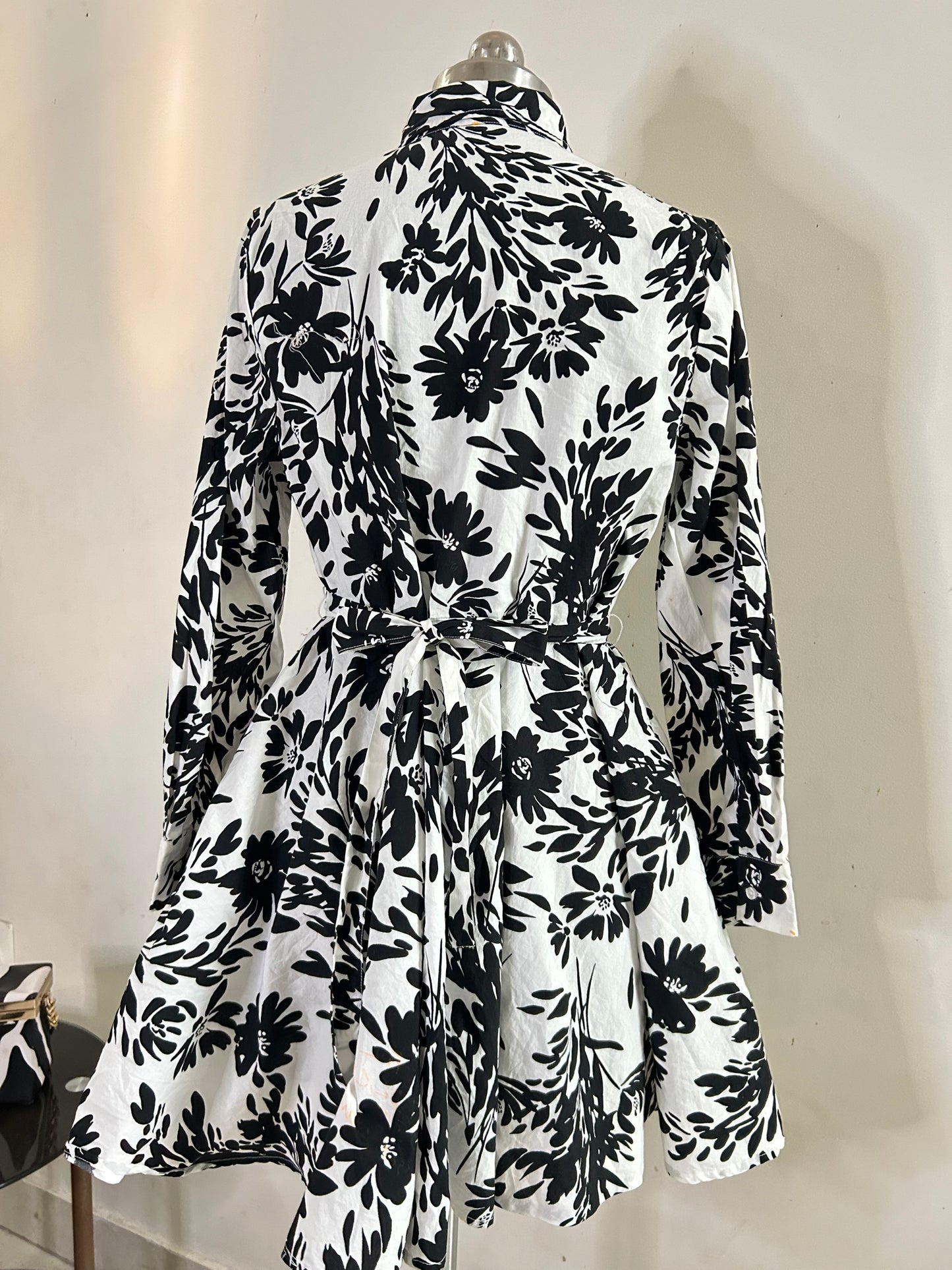 Cotton Shirt Dress with Pocket