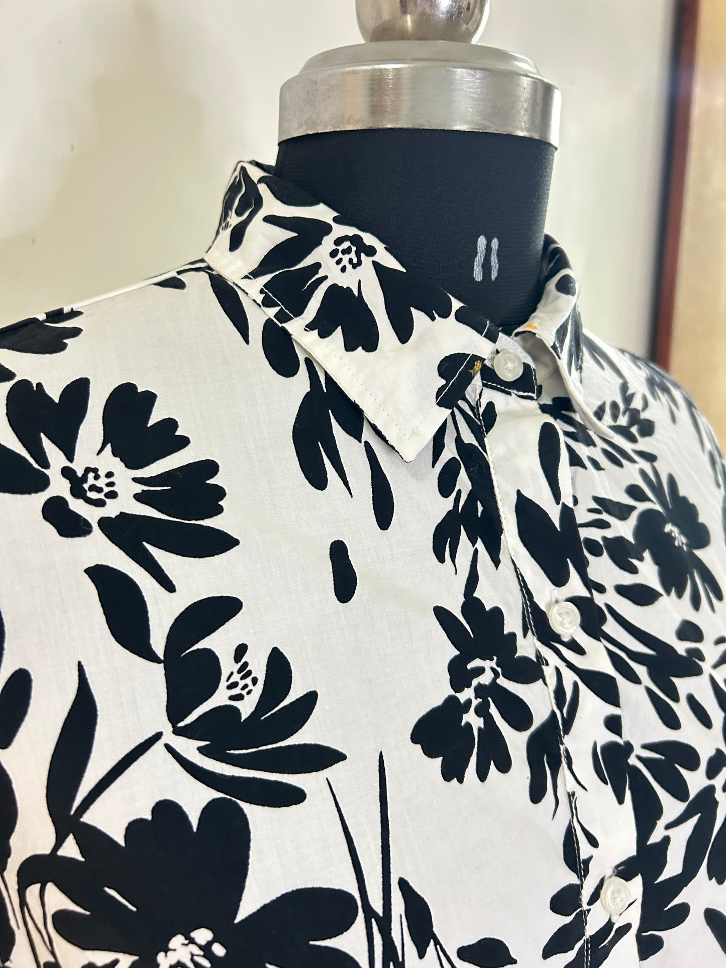 Cotton Shirt Dress with Pocket