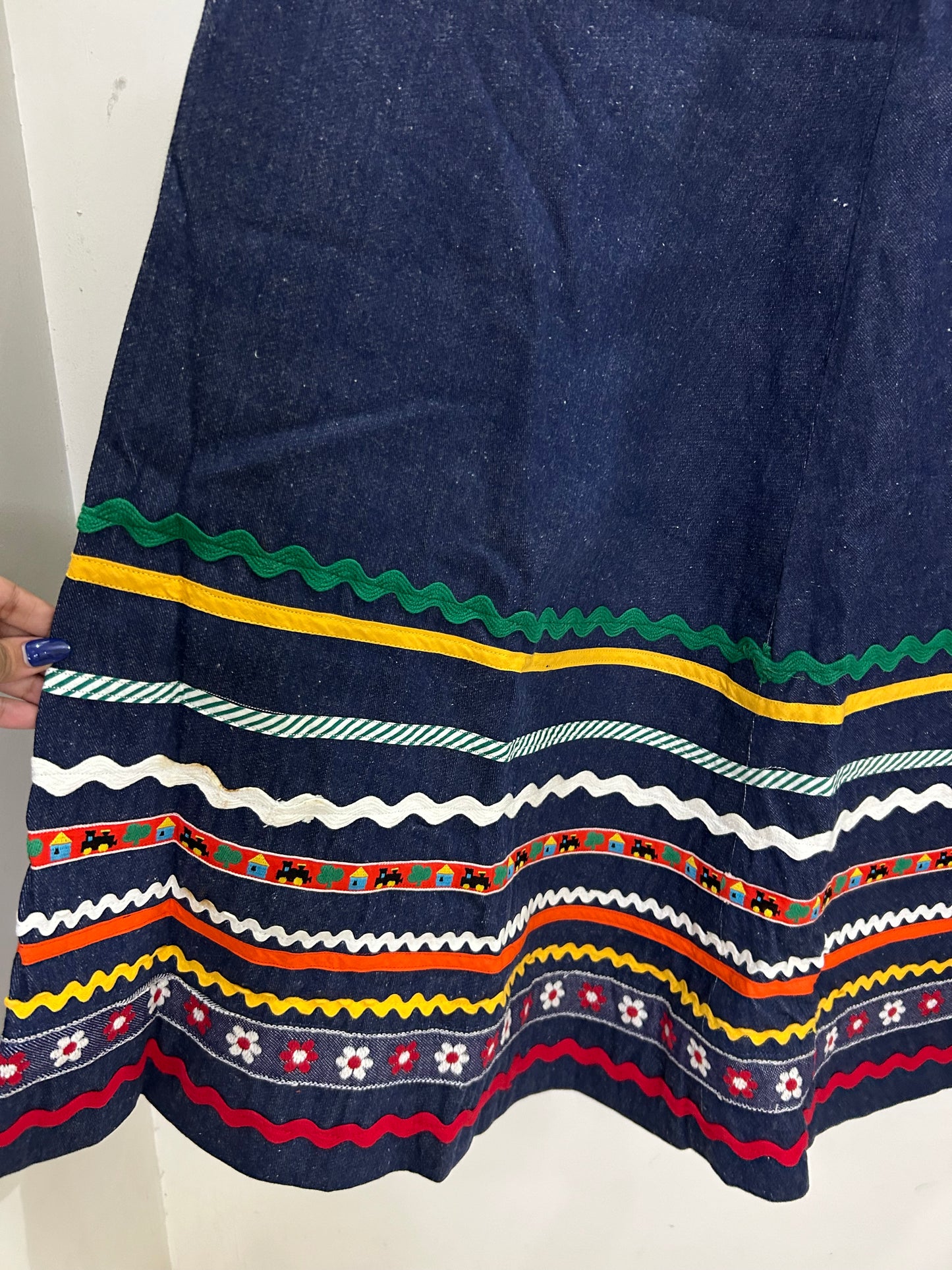Denim Border Skirt
