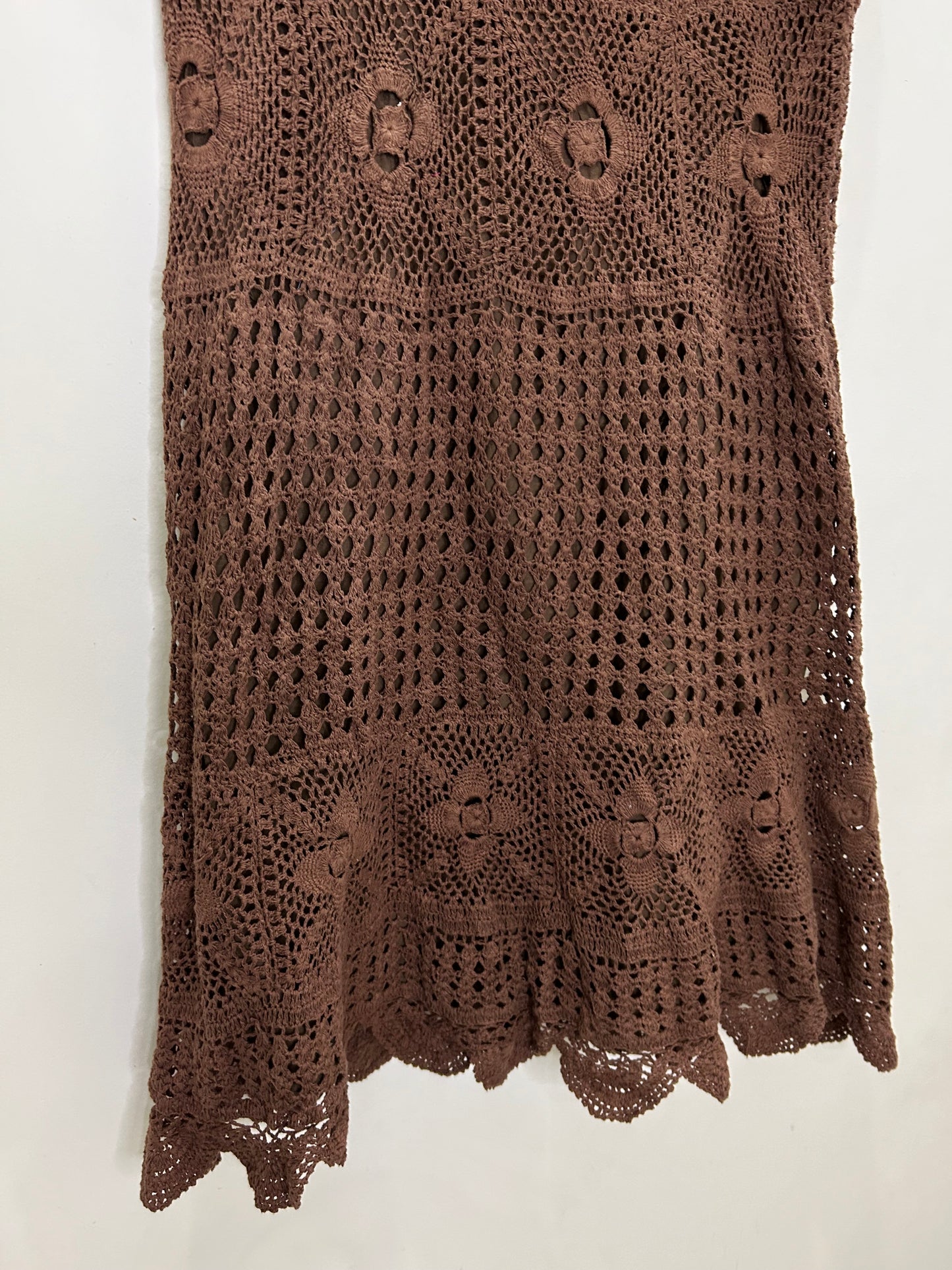 Brown Crochet Skirt