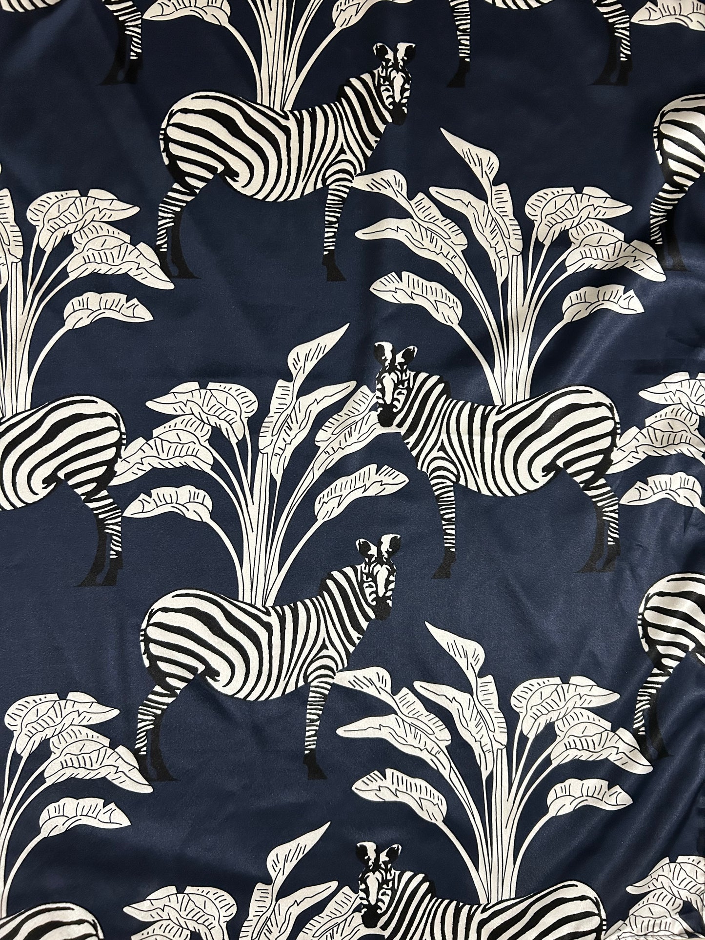 Zebra Print Scarf: 41” x 41”