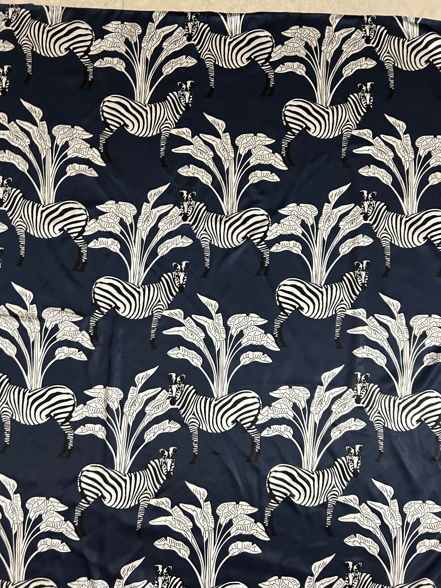 Zebra Print Scarf: 41” x 41”