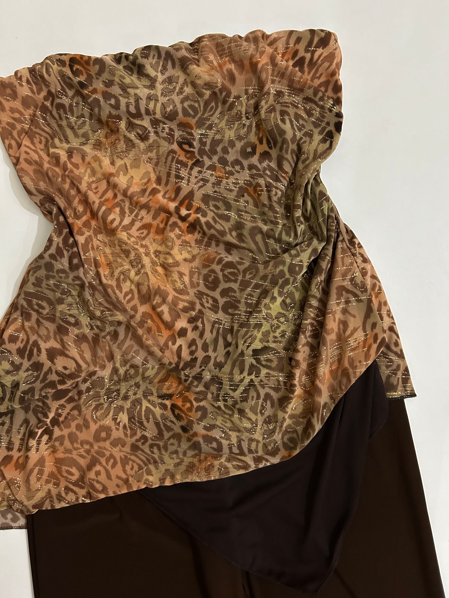 Strapless Leopard Jumpsuit