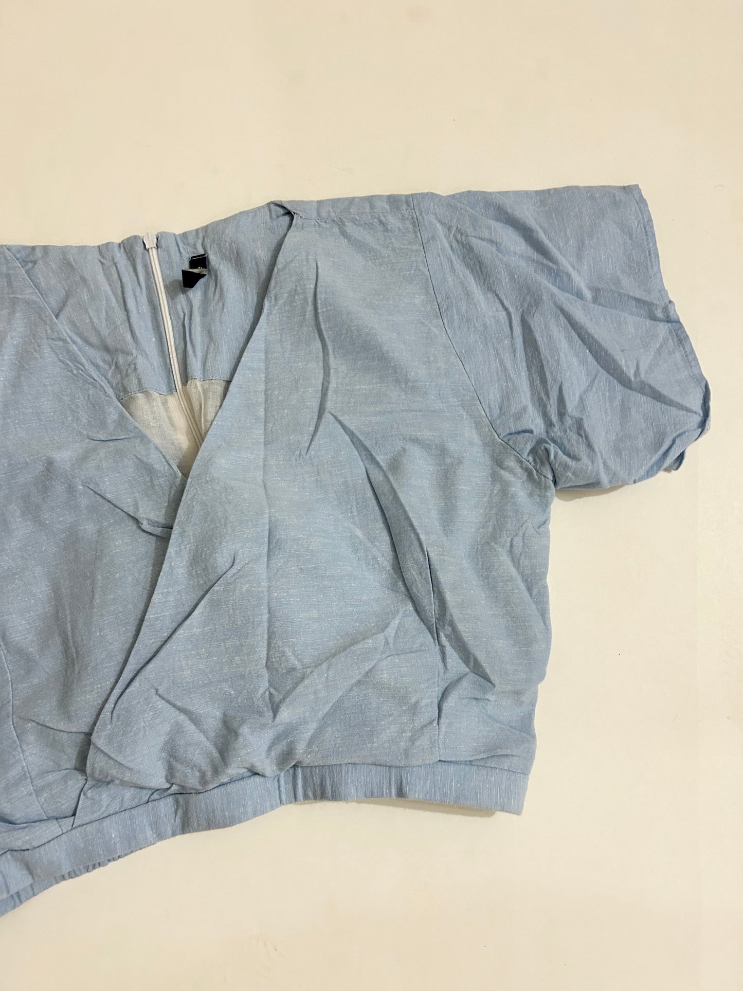 Blue Wrap Top