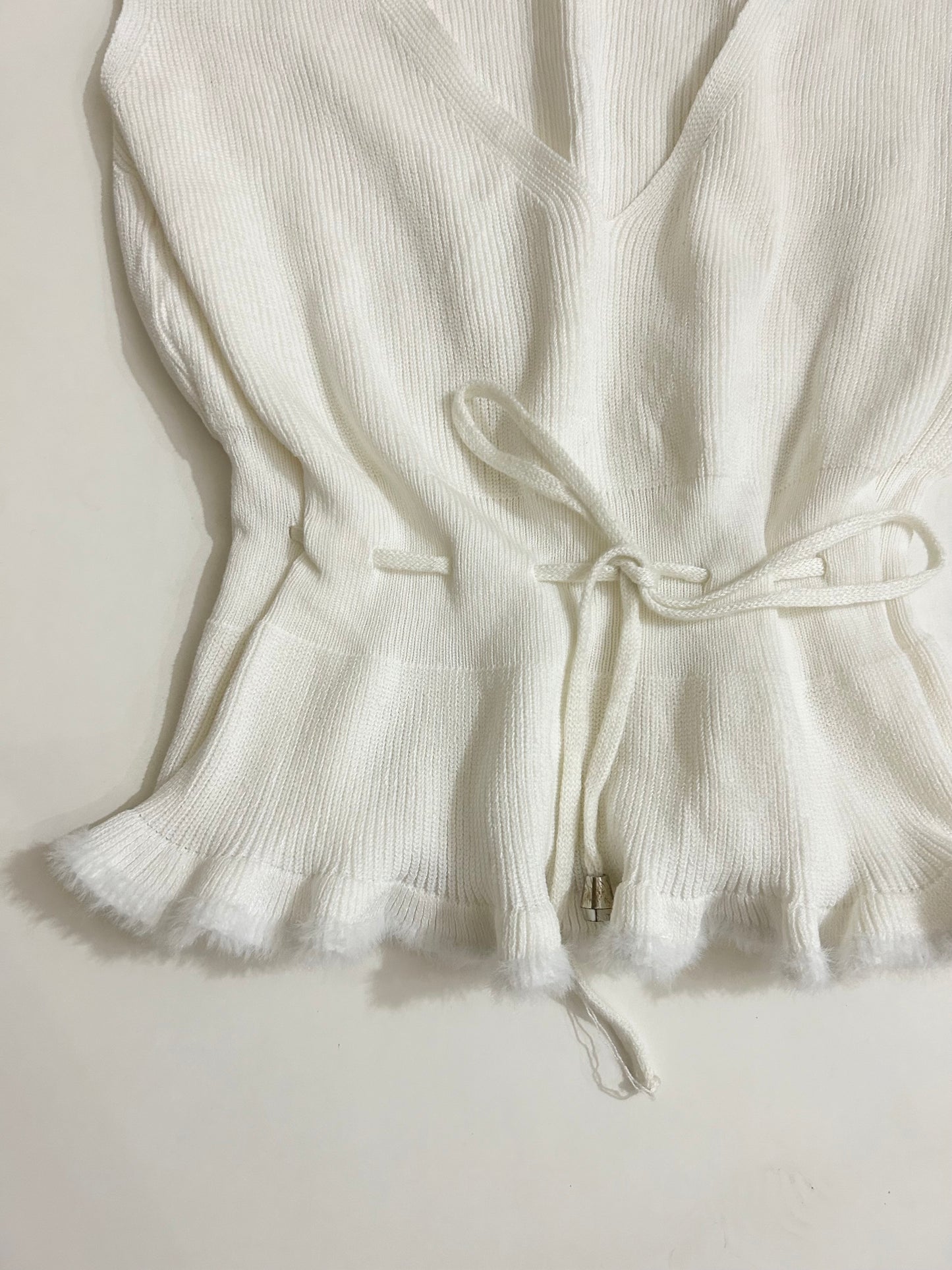 White String Peplum Top