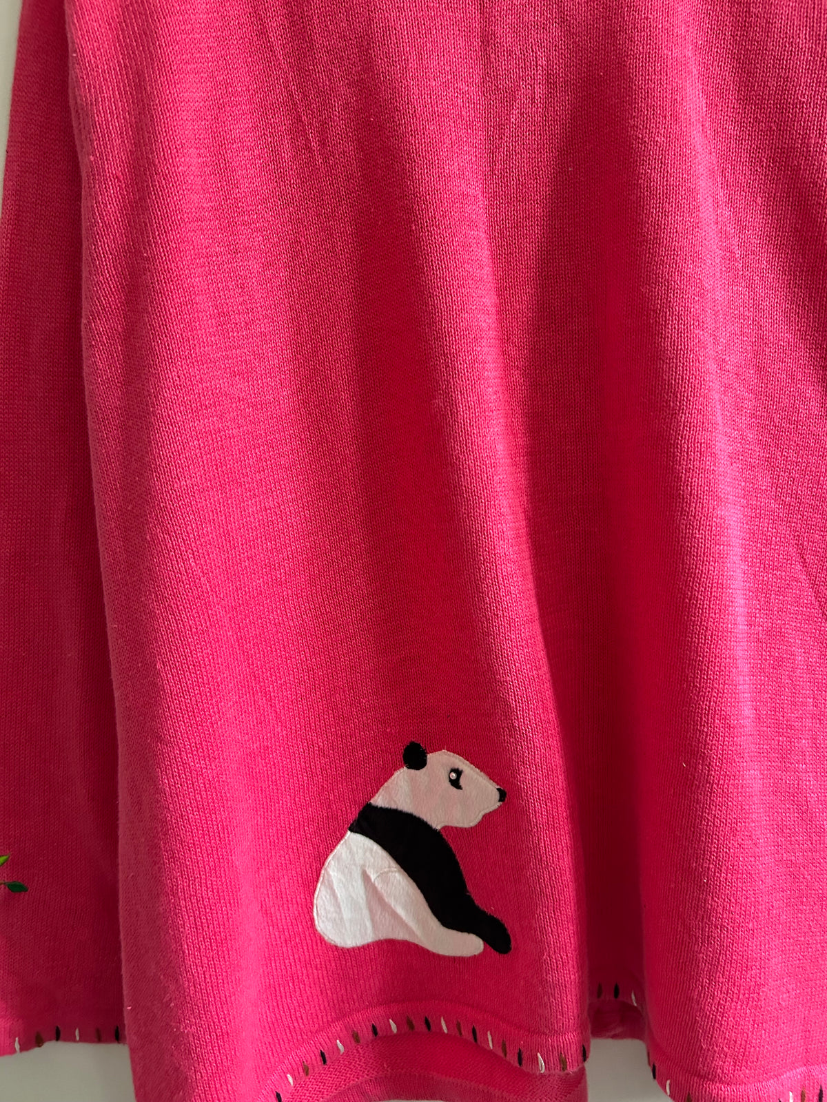 Panda Bamboo Forest Pink Cardigan