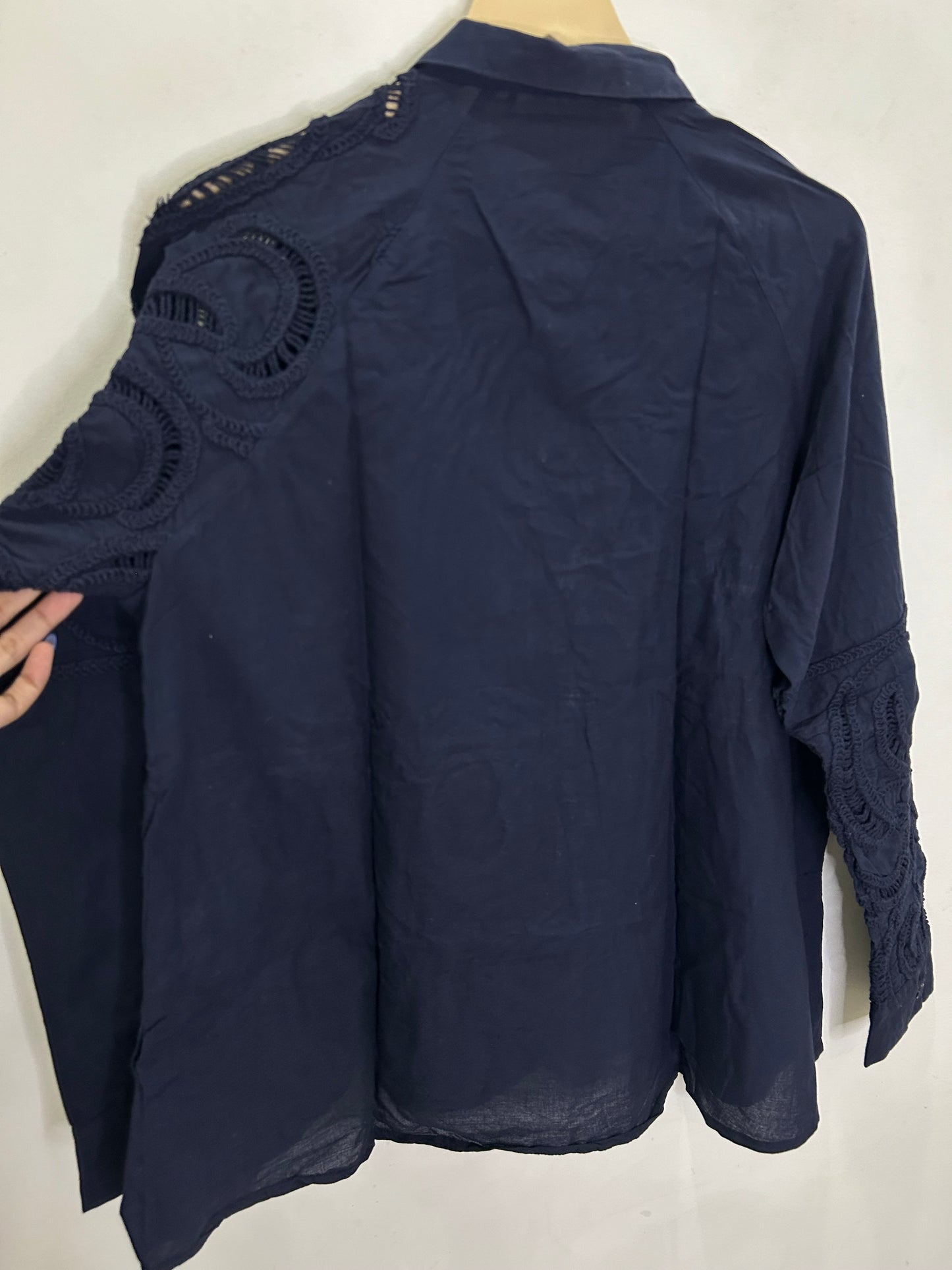 Navy Blue Cotton Shirt