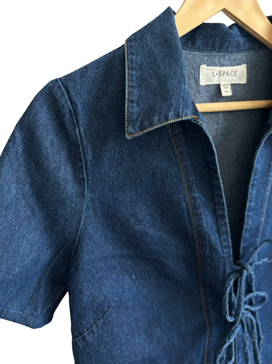 Denim Knot Top
