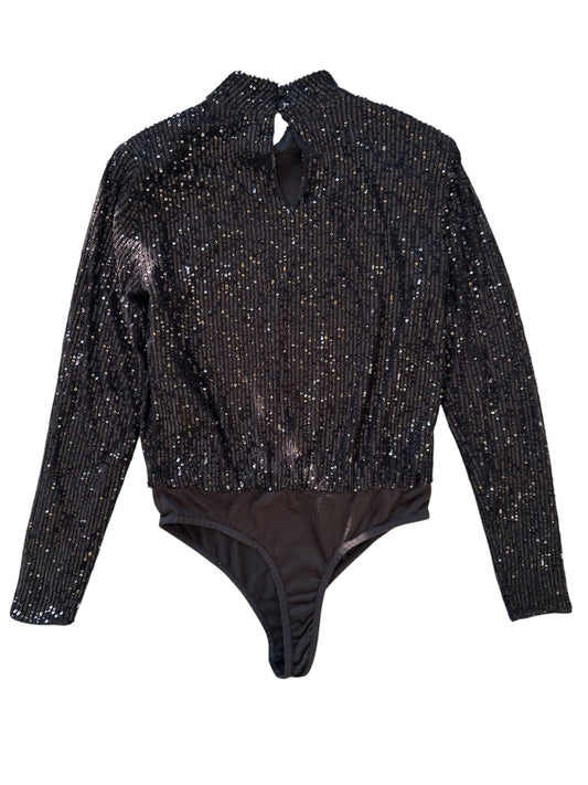 Black Sequins Bodysuit