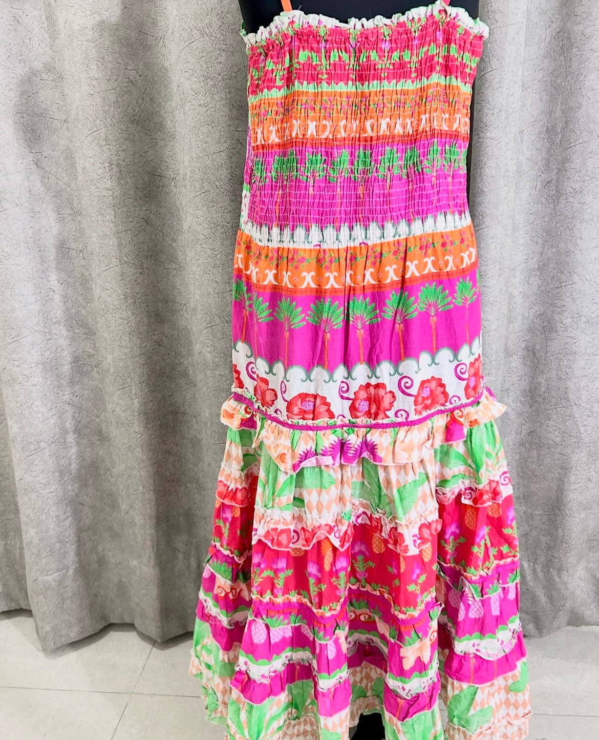 Palm Ruched Dress
