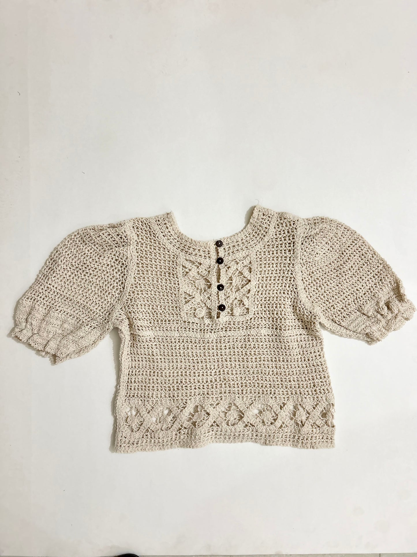 Beige Crochet Top
