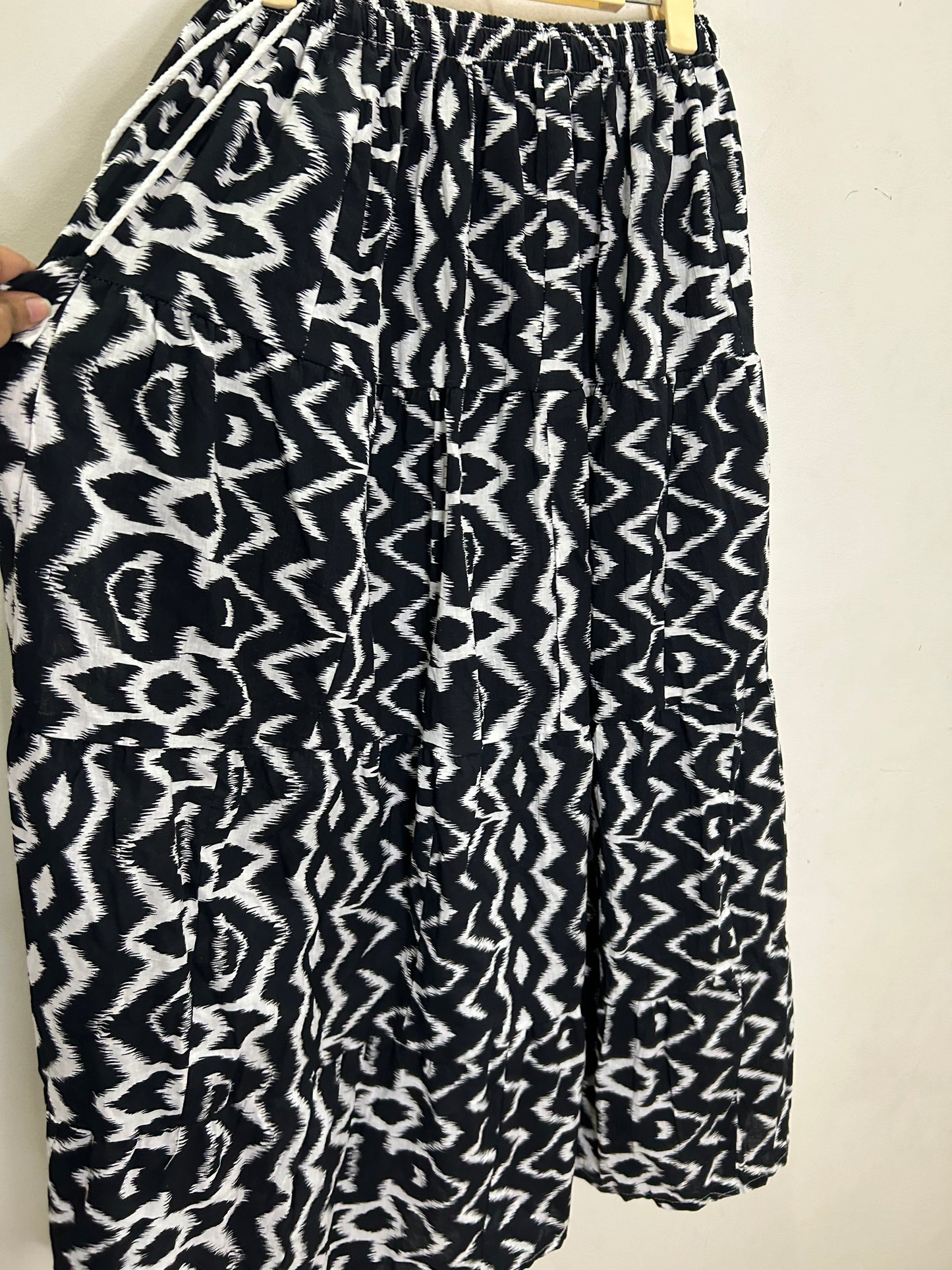 B&W Geometric Skirt