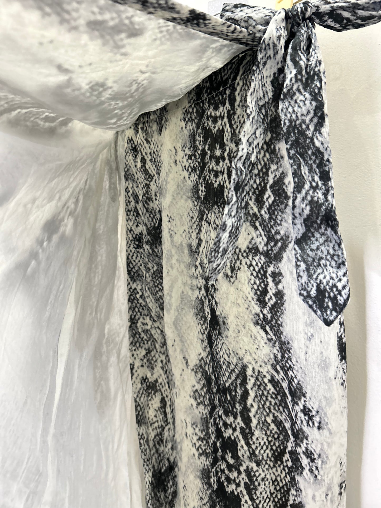 Wrap Snakeprint Skirt