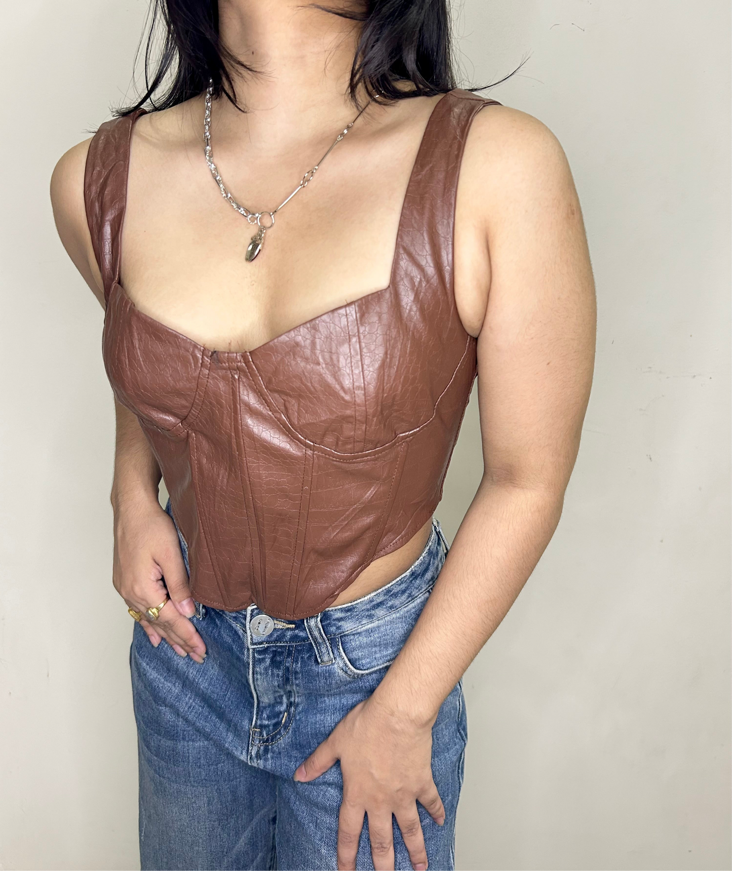Brown Corset Top