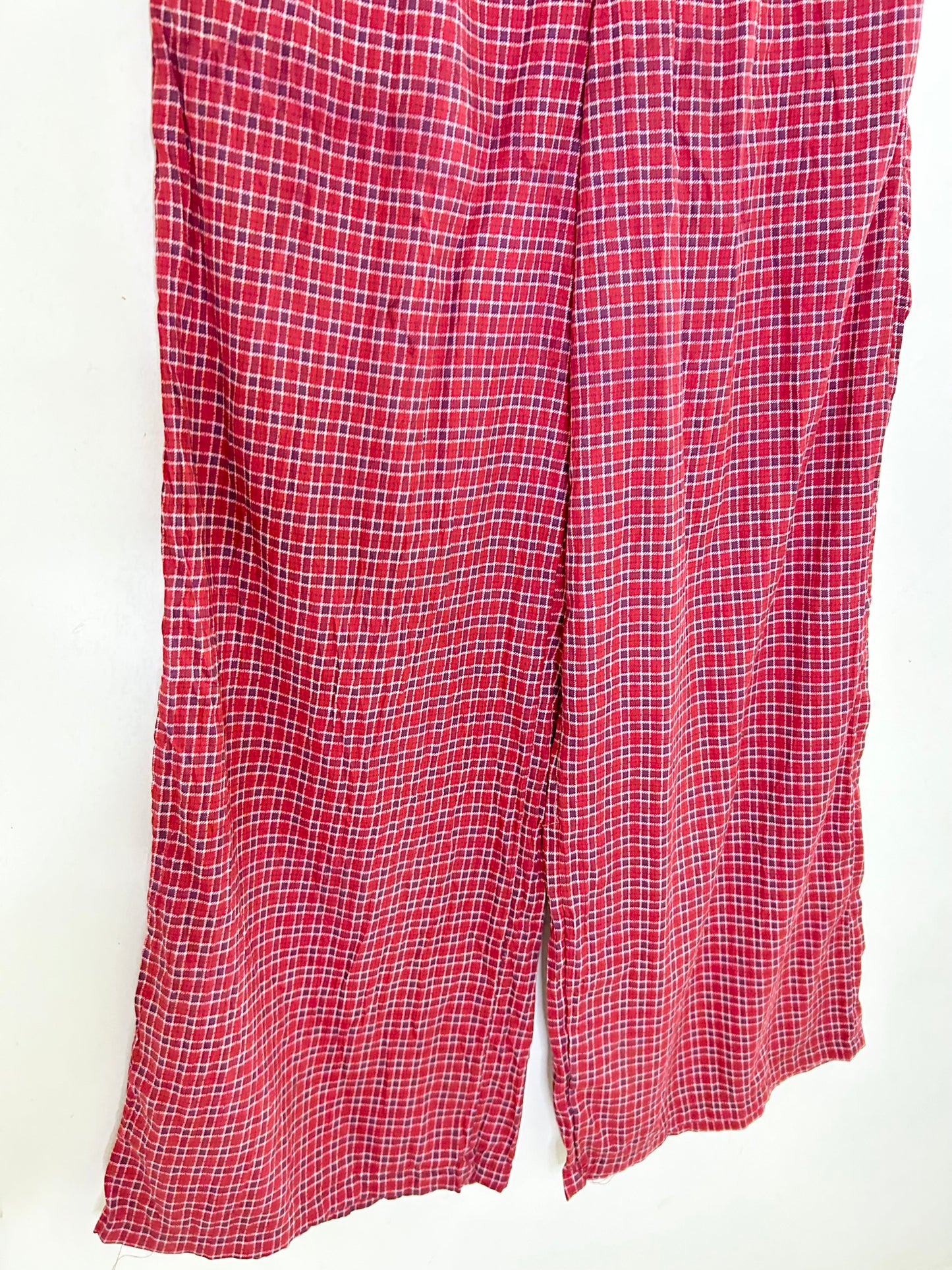 Plaid Cotton Pants (Have Pockets)