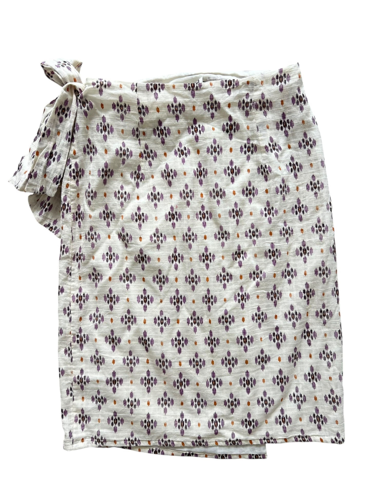 Cotton Ikkat Print Wrap Skirt