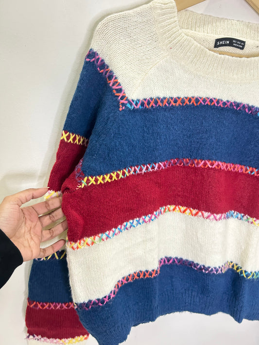 Multicolor Patchy Sweater