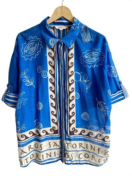 NEXT Greek Print Co Ord Set: Blue