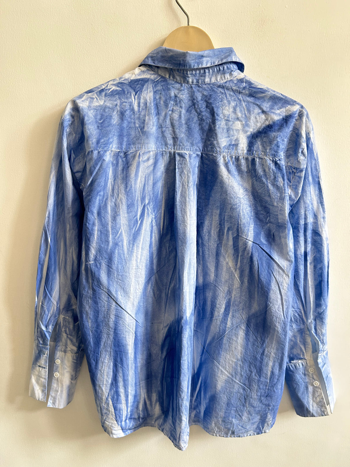 Blue Printed Shirt: 38”