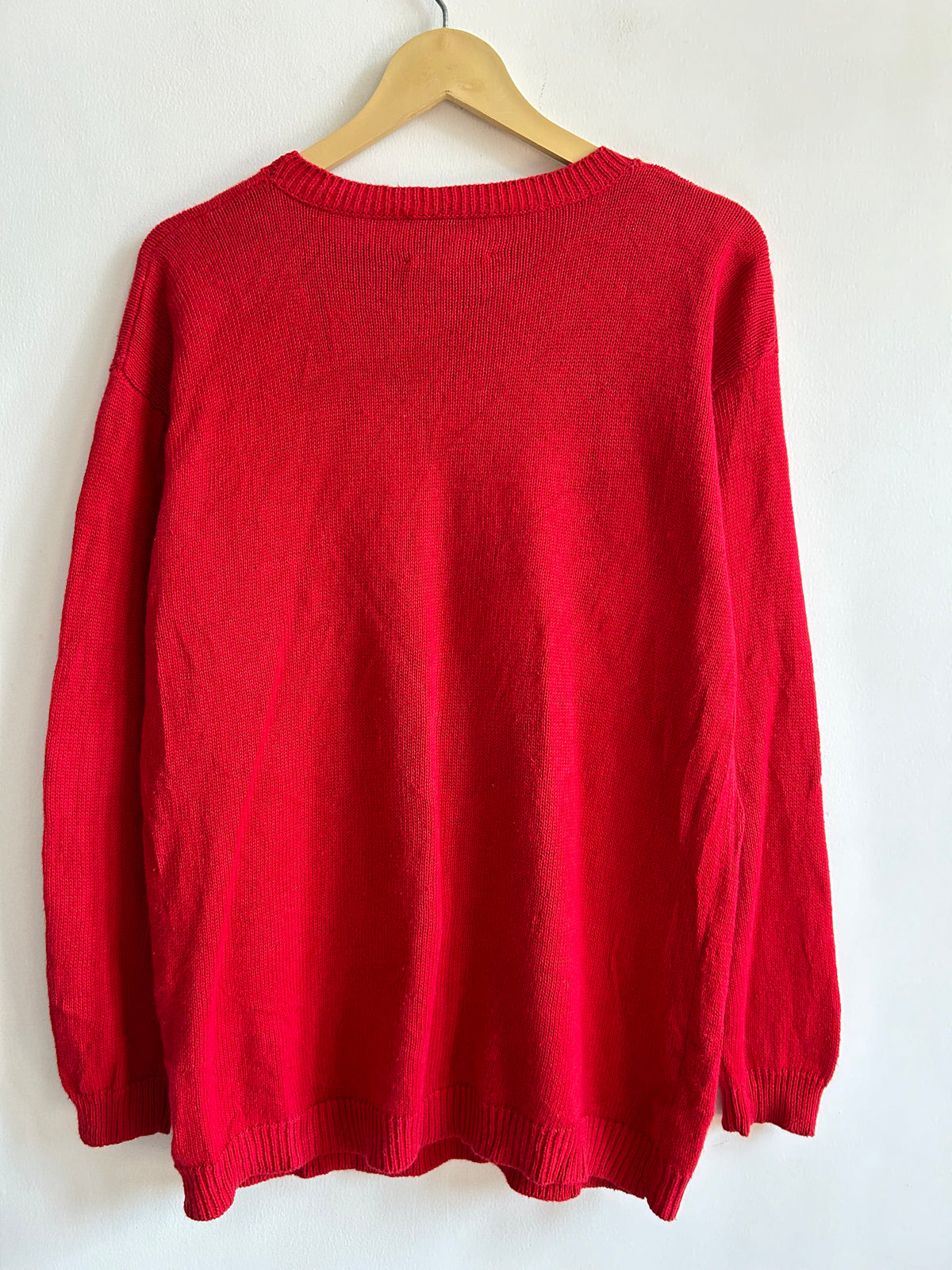 Halloween Witch Bear Knit Red Sweater