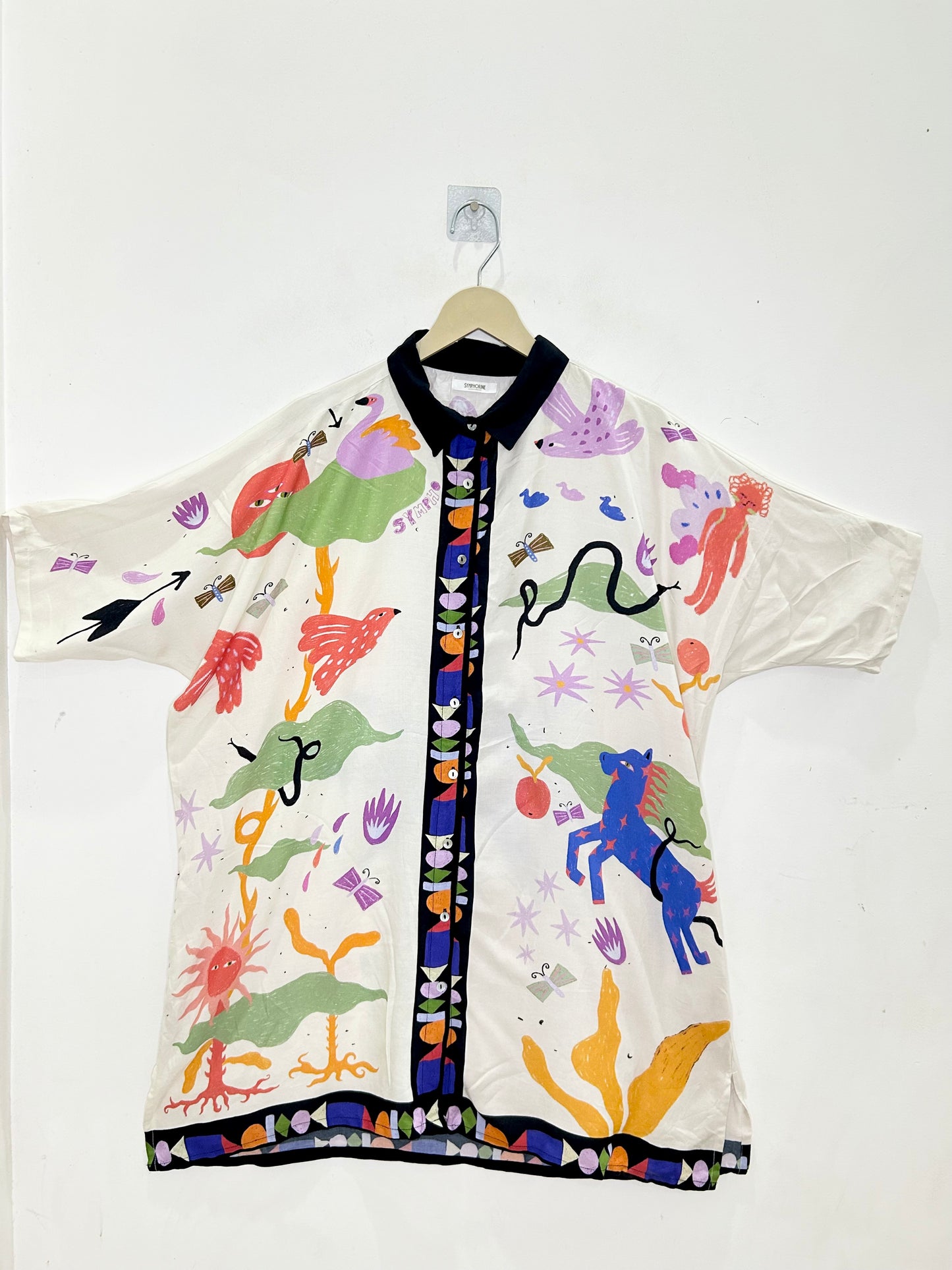 Abstract Print Shirt (with pockets): Chest- 54”
