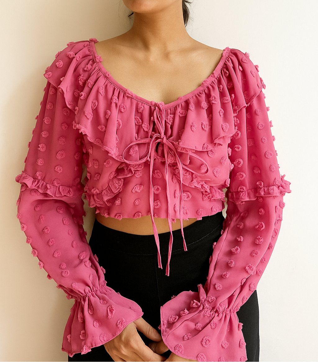 Ruffle Pink Top