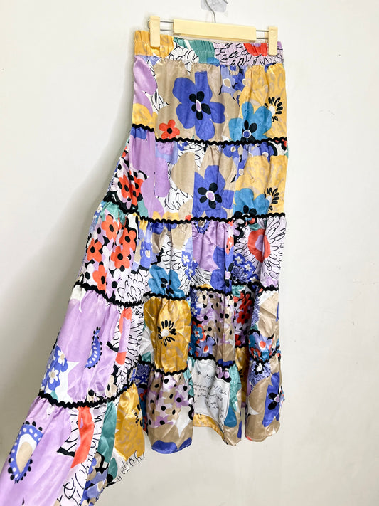 Frilled Floral Skirt