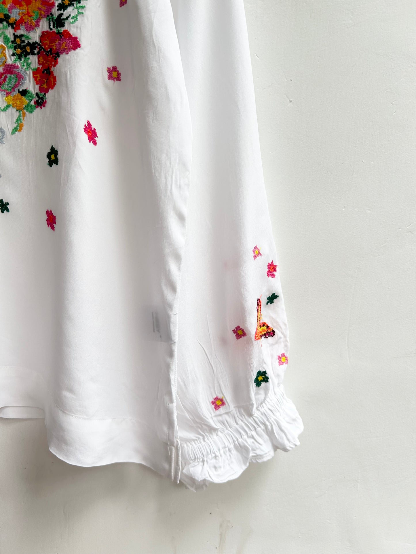 Butterfly Embroidered Top: Chest-40”