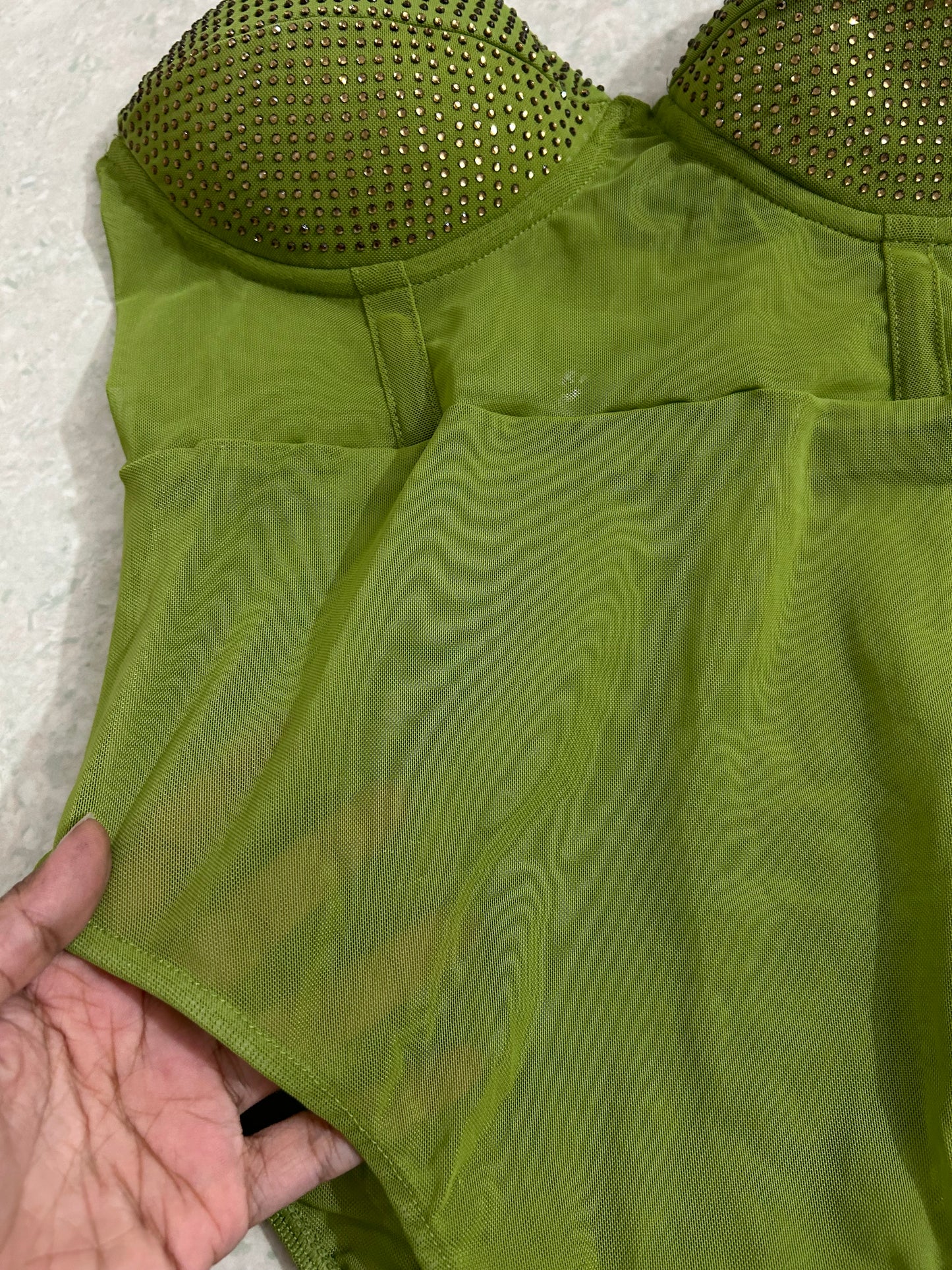 ASOS Green Studded Bodysuit