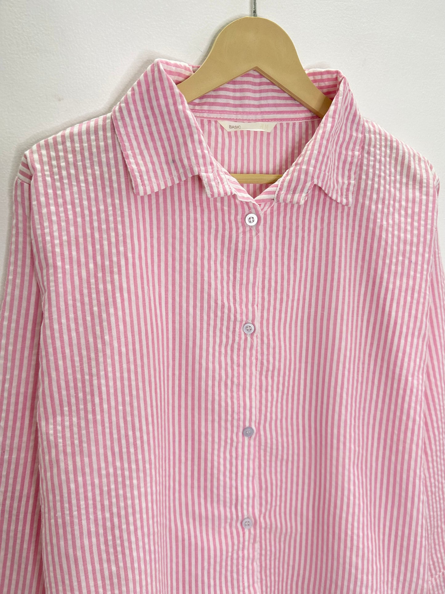 Cotton Pink Striped Shirt