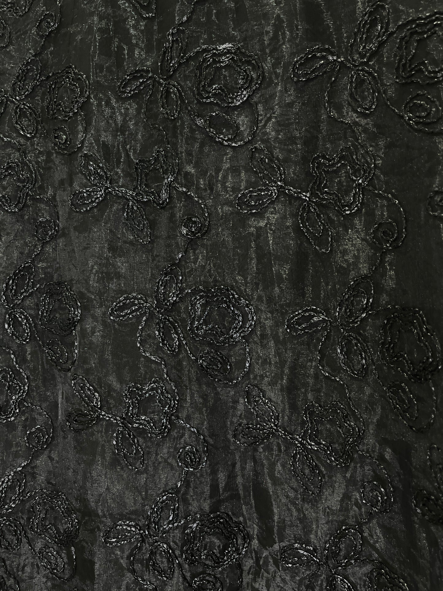 Embroidered Black Skirt