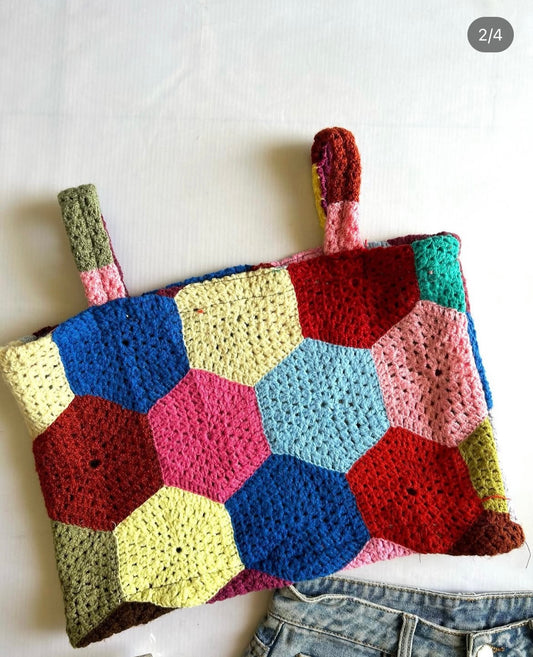 Patchwork Crochet Top