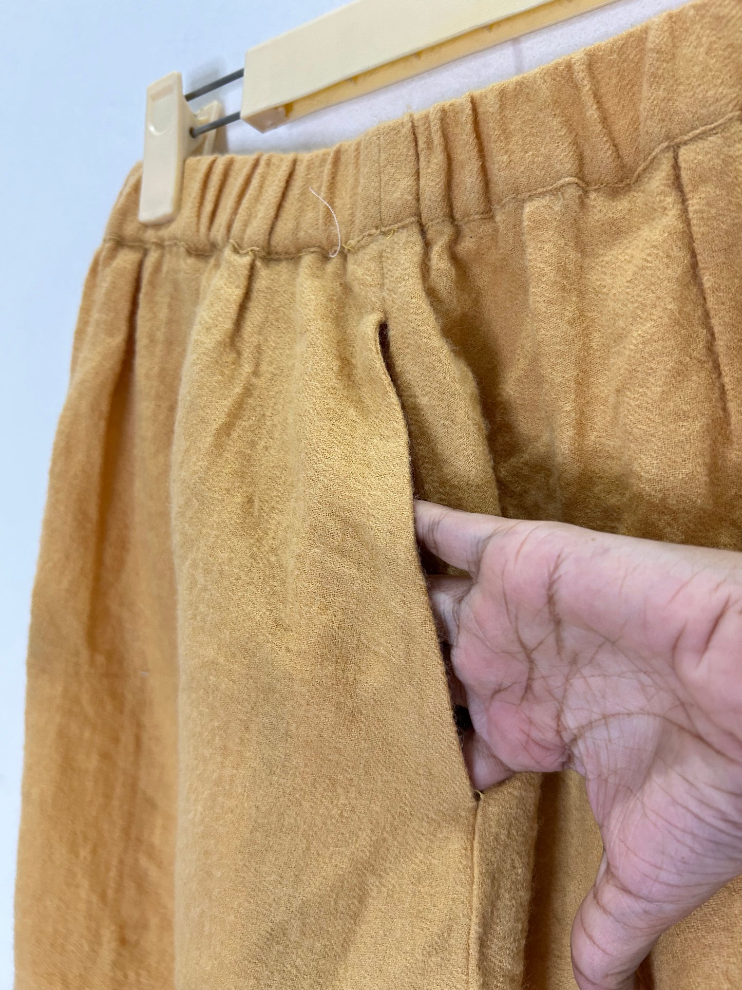 Yellow Embroidered Skirt (with Pockets)