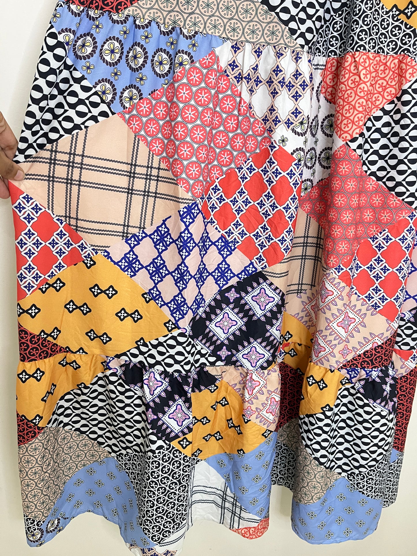 Patch print Skirt