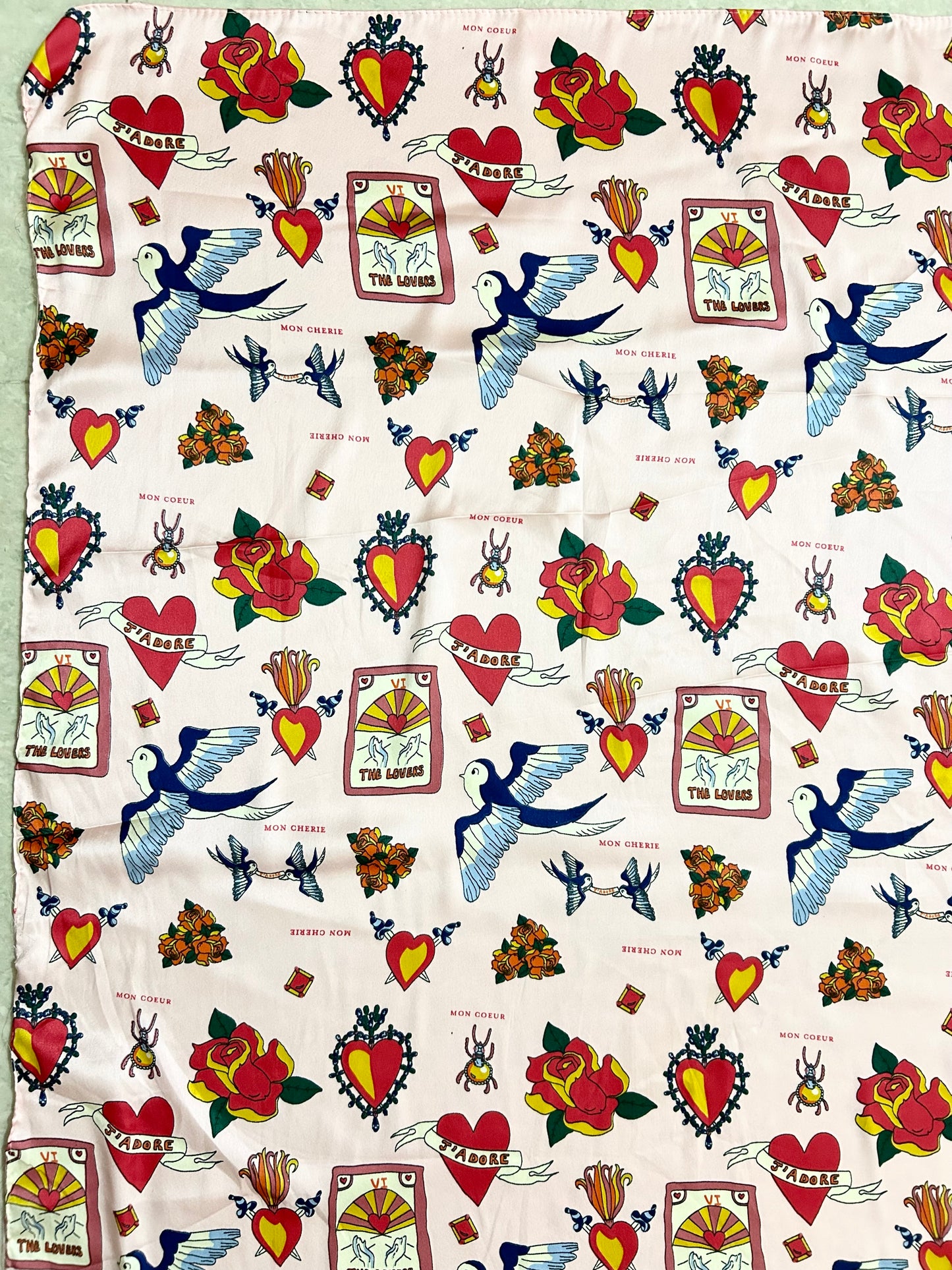 Hearts Scarf 41” x 40”