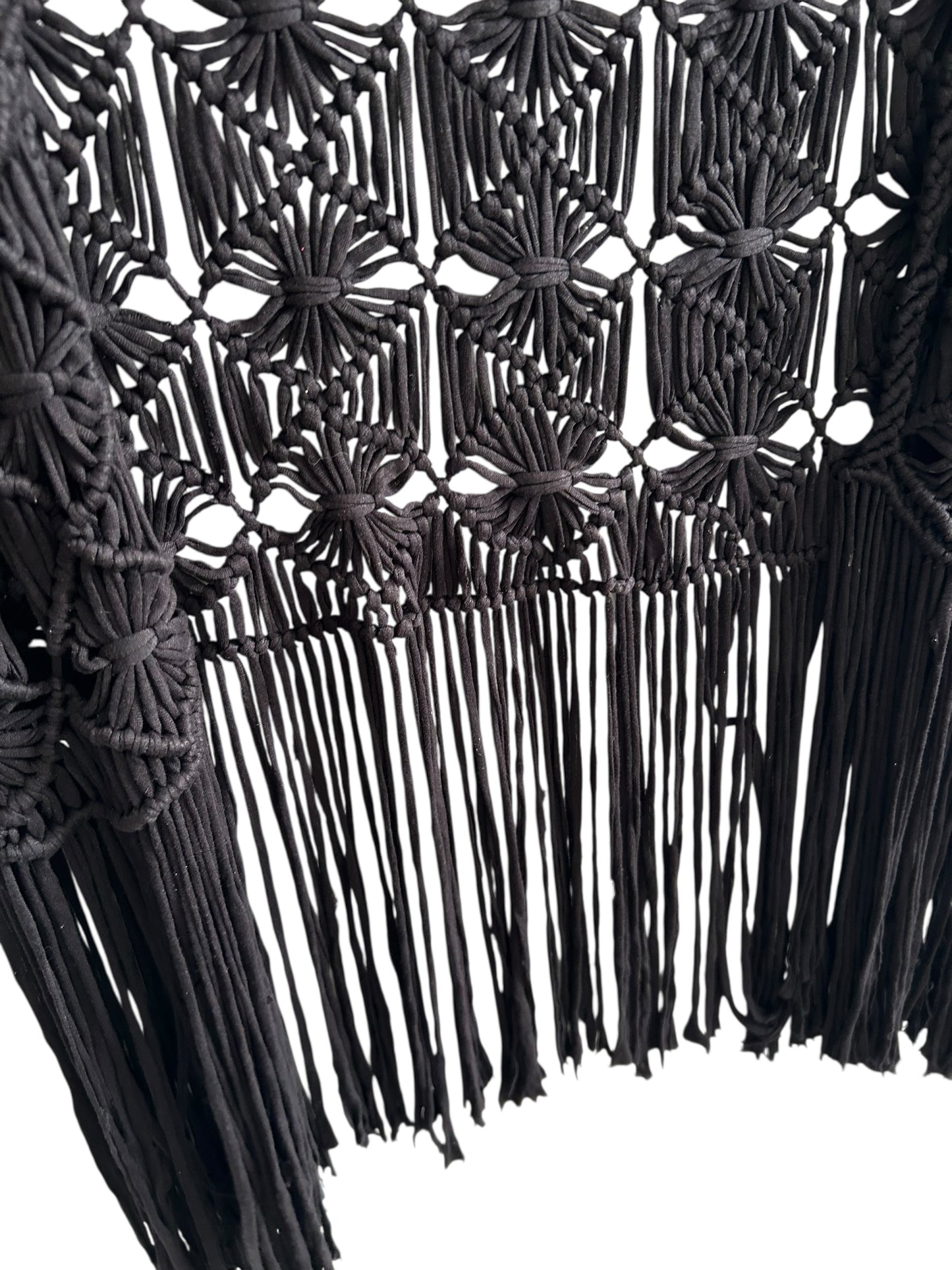 Black Crochet Shrug