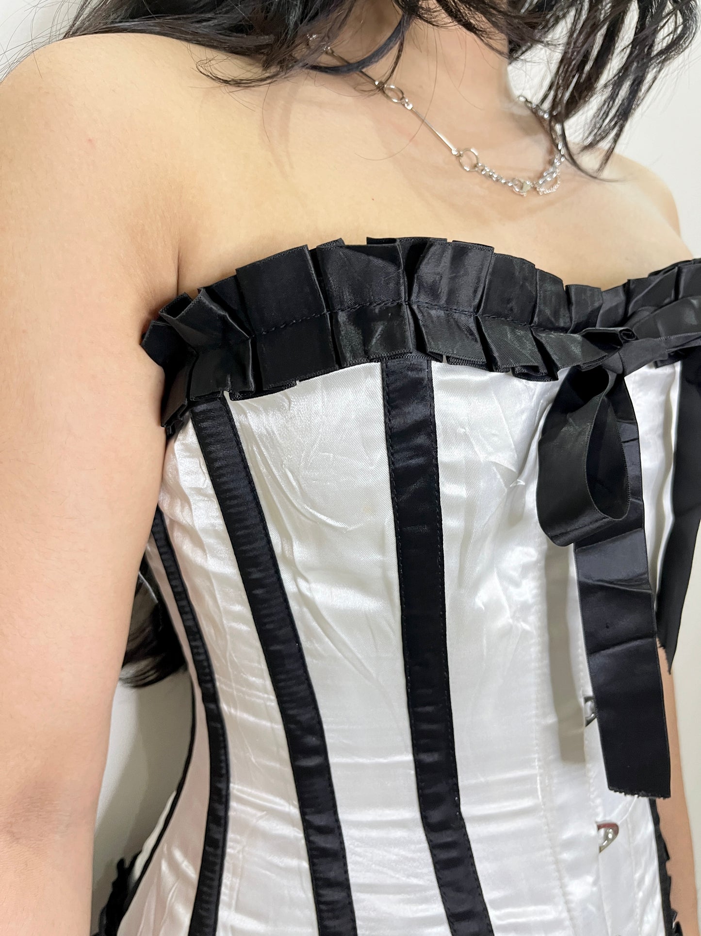 Vintage B&W Corset Top