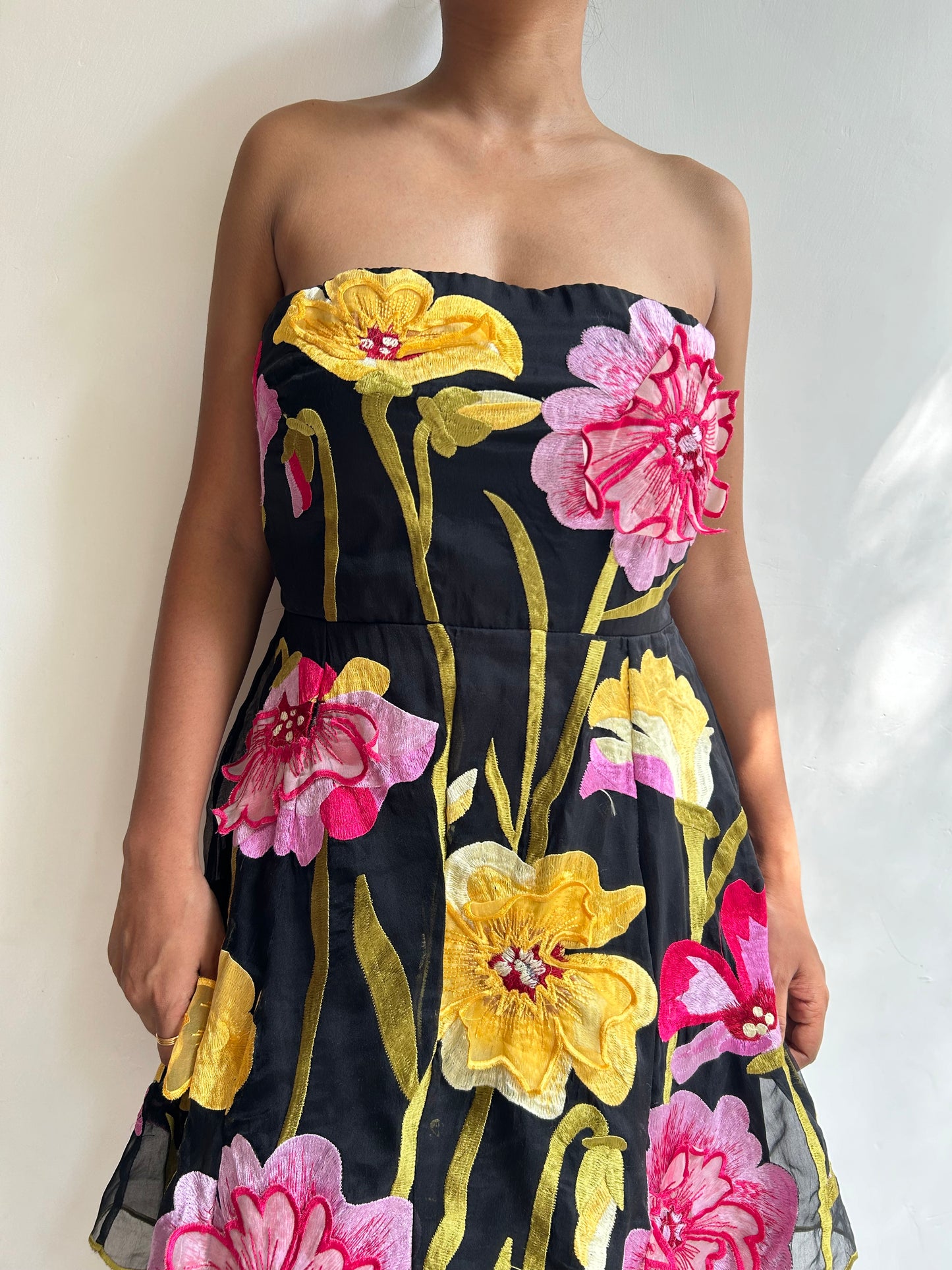 Floral Strapless Dress