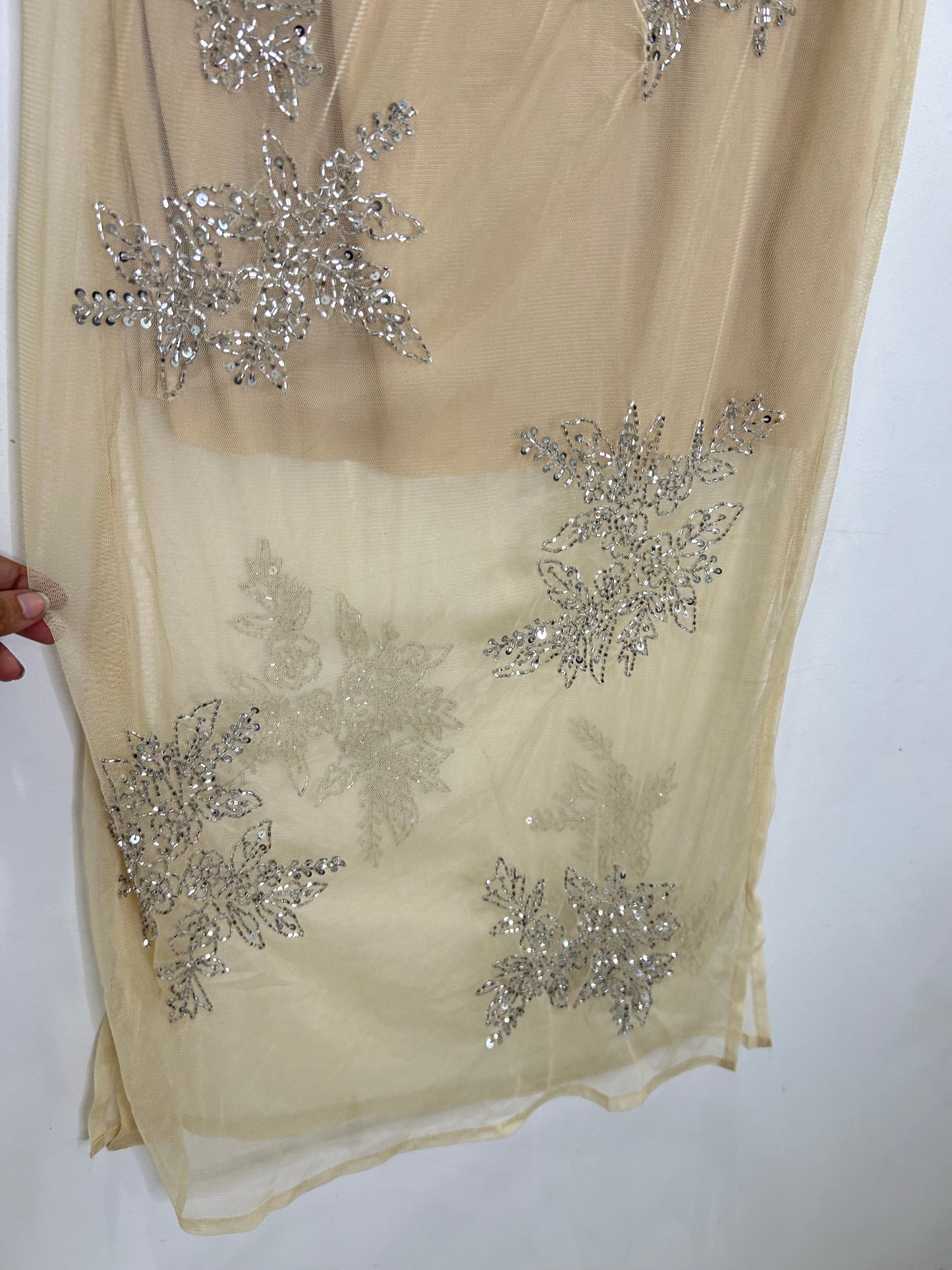 Embellished Sheer Skirt