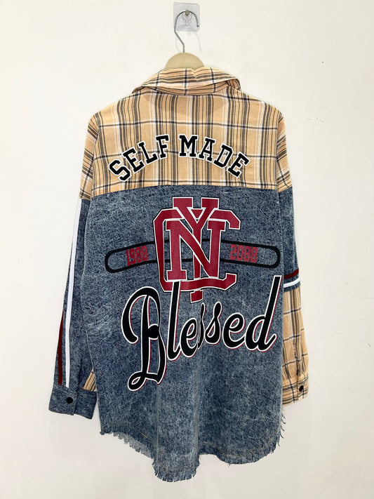 Deconstructed Plaid Jacket