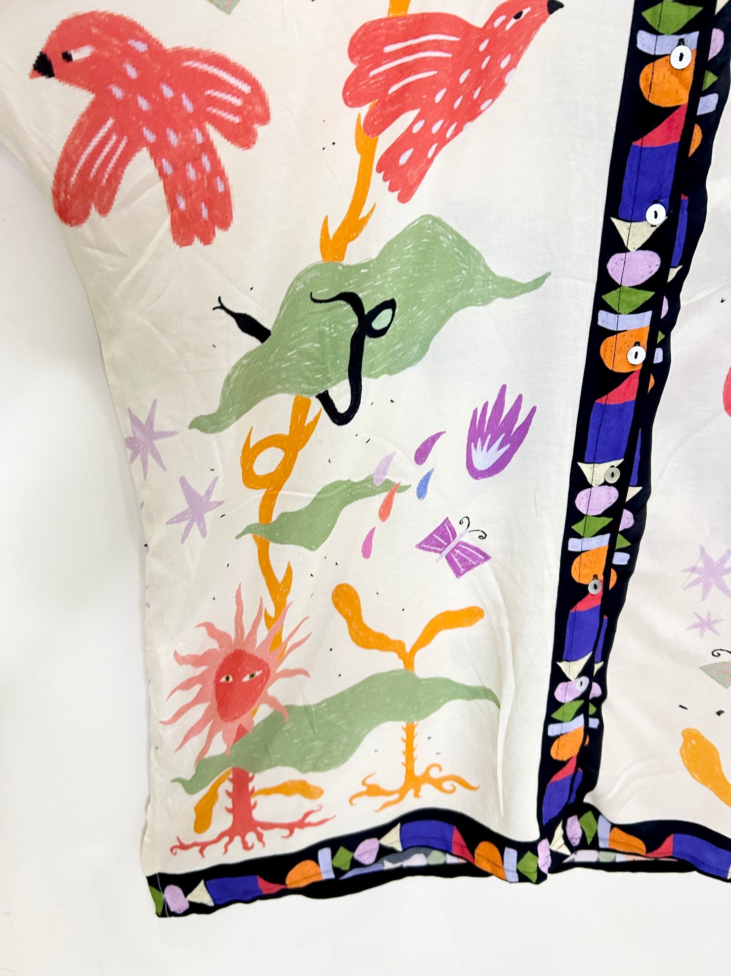 Abstract Print Shirt (with pockets): Chest- 54”