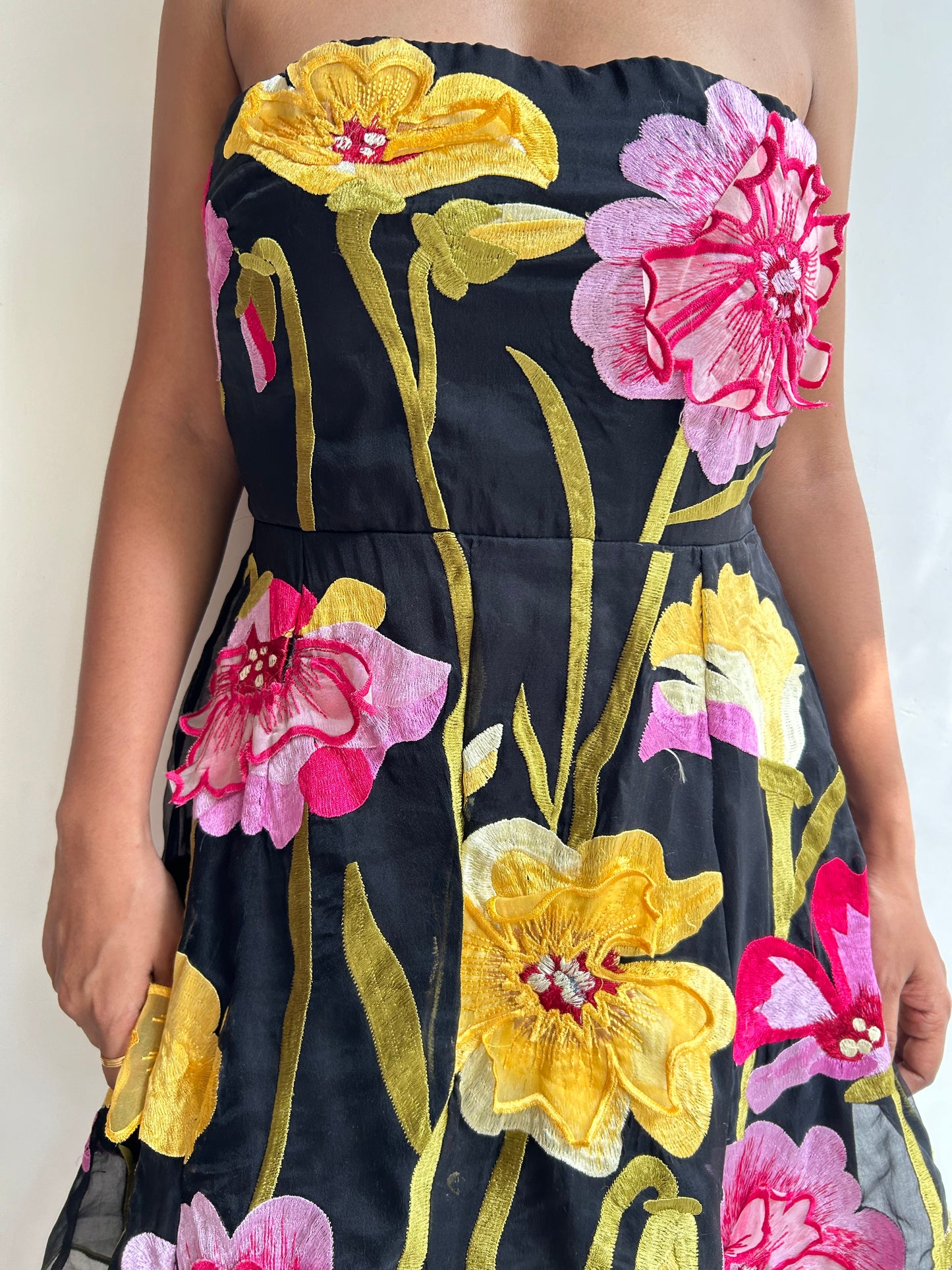 Floral Strapless Dress