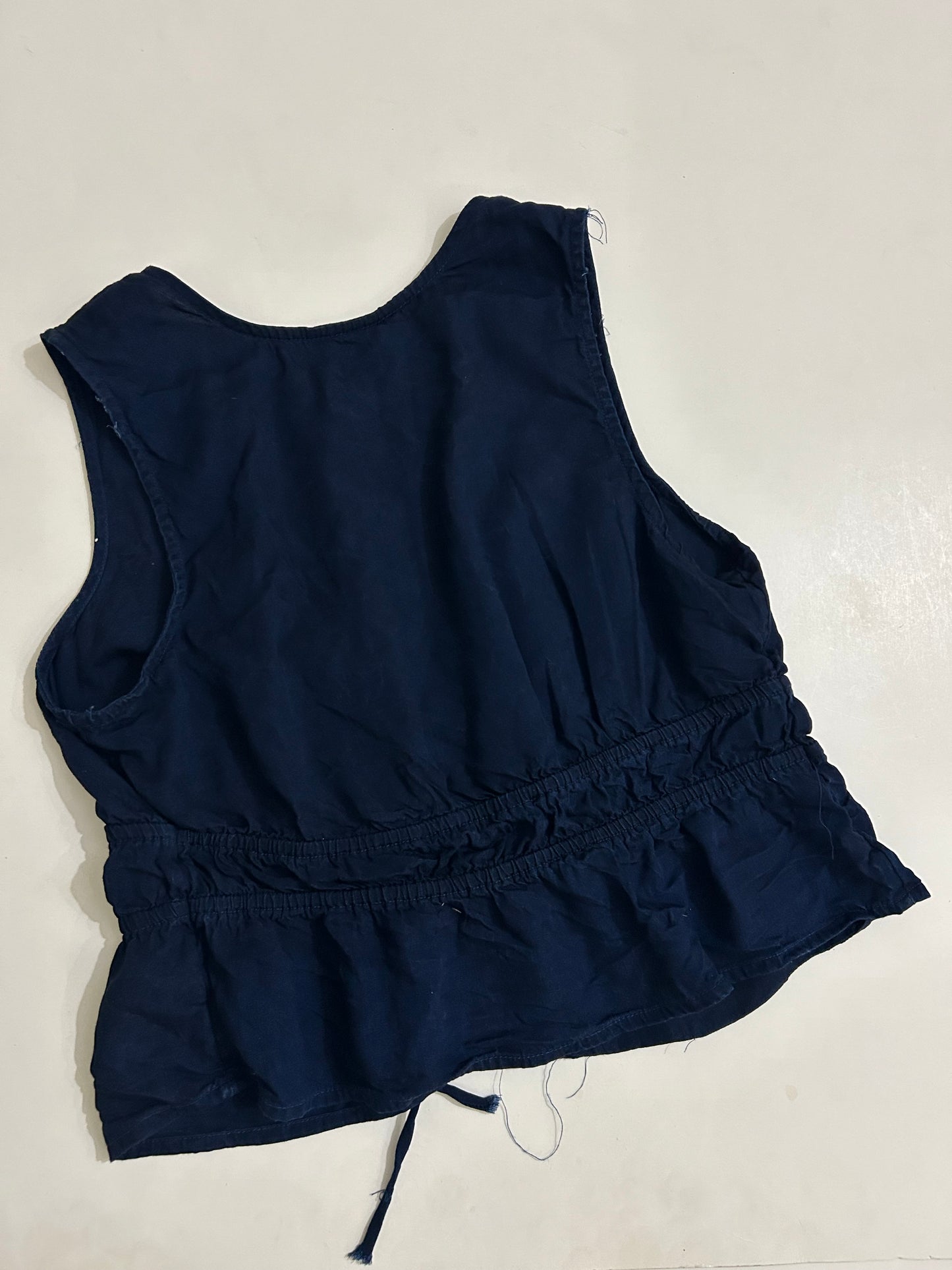 Front Knot Navy Blue Top