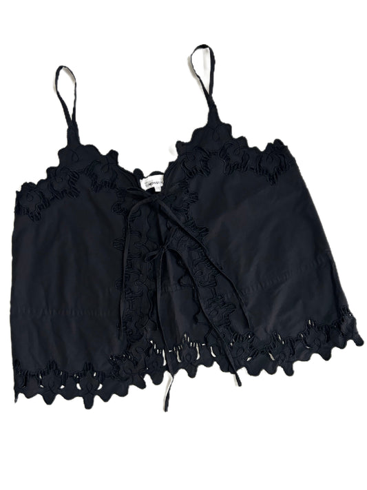 Cotton Front Knot Black Top