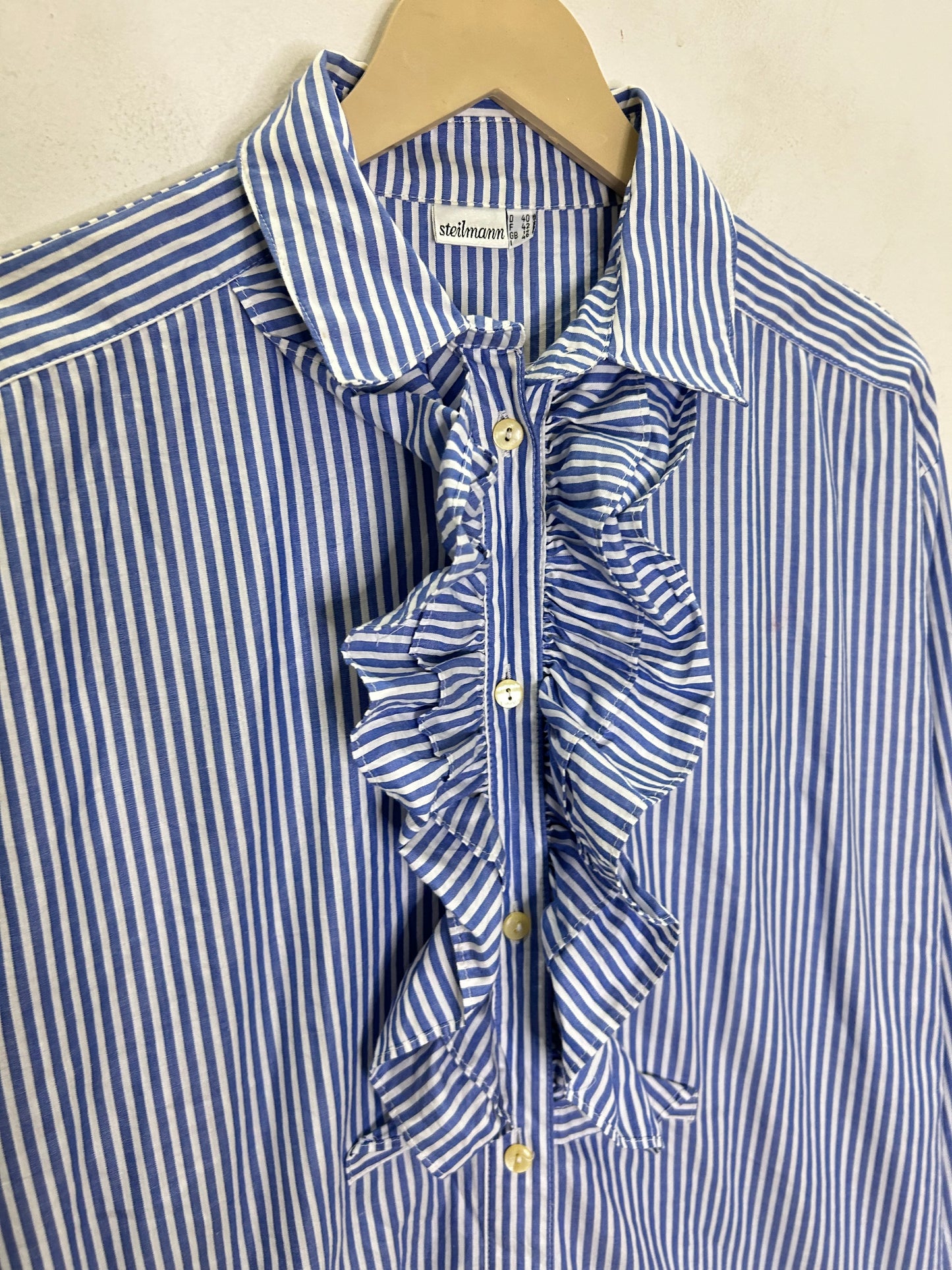 Ruffle Striped Shirt