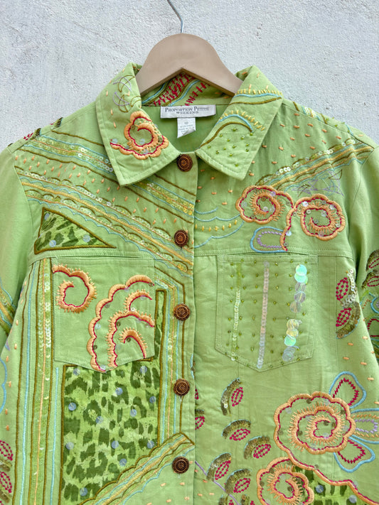 Green Petite Weekend Vintage Jacket: 38”