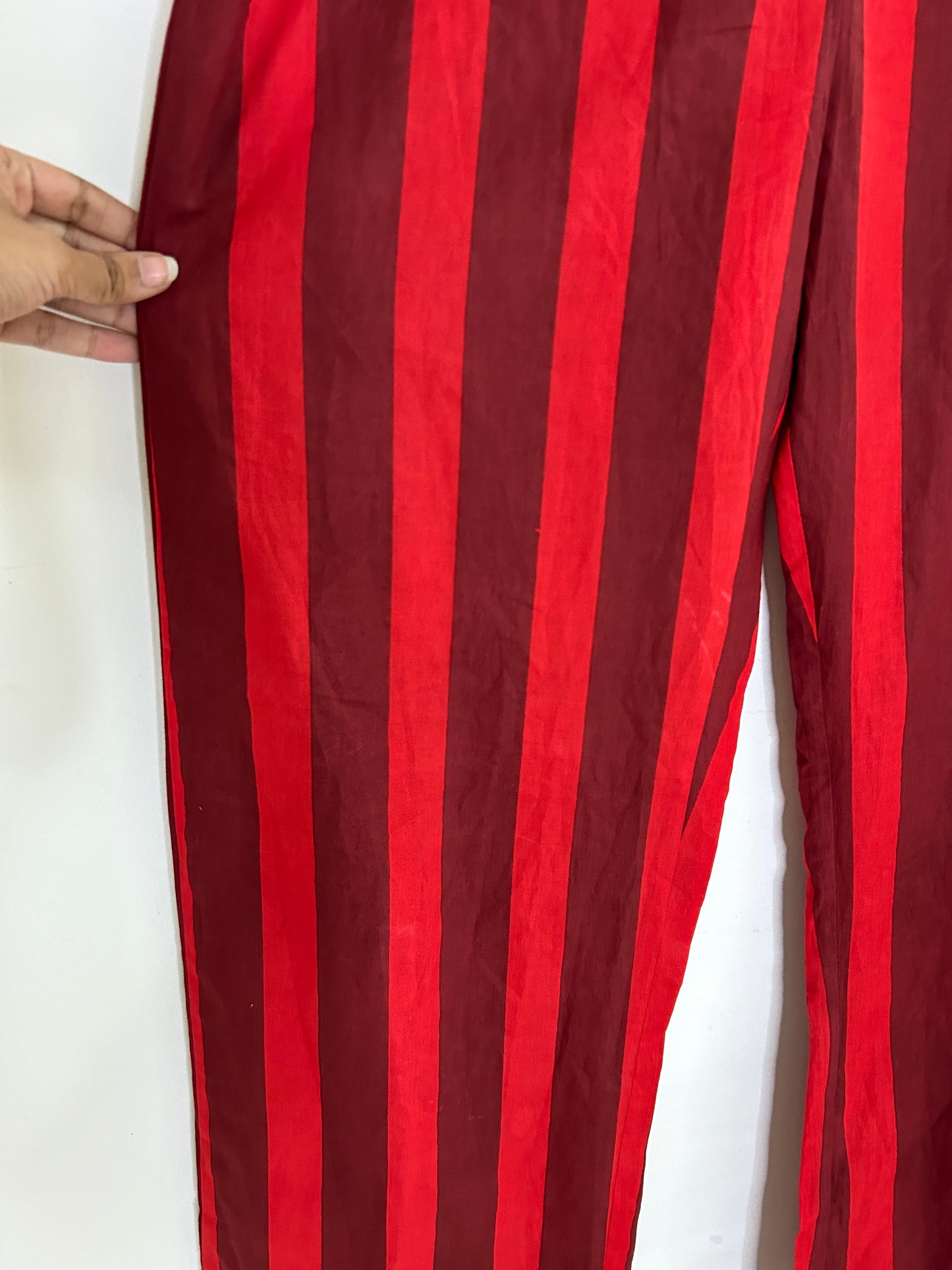 Red Striped Cotton Co-Ord Set (Have Pockets)